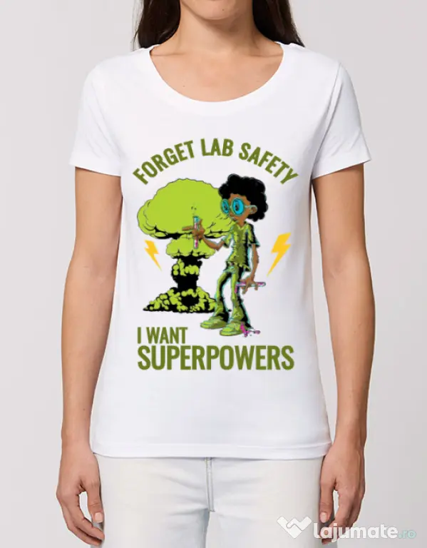 Tricou STANLEY STELLA dama I want superpowers Alb