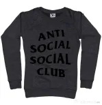 Bluza ADLER dama Anti social Club Negru melanj