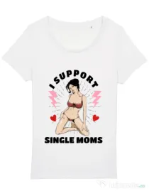 Tricou STANLEY STELLA dama I Support Single Moms Alb