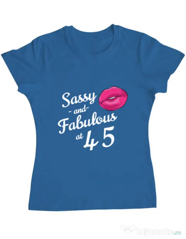 Tricou ADLER dama Sassy and fabulous Albastru azuriu