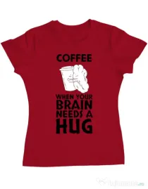 Tricou ADLER dama Coffee Rosu