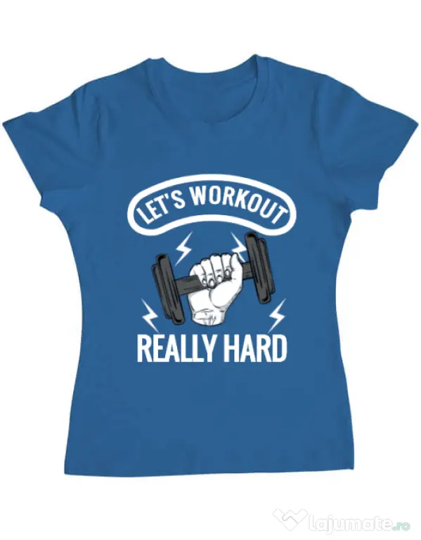 Tricou ADLER dama Let’s workout Albastru azuriu