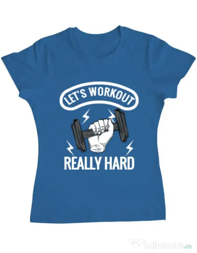 Tricou ADLER dama Let’s workout Albastru azuriu