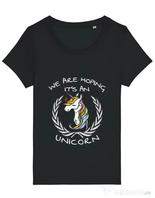 Tricou STANLEY STELLA dama Hoping for an unicorn Negru