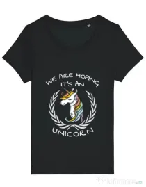 Tricou STANLEY STELLA dama Hoping for an unicorn Negru