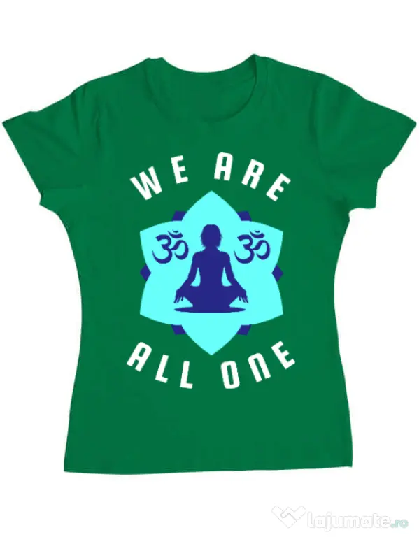 Tricou ADLER dama We are all one Verde mediu