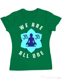 Tricou ADLER dama We are all one Verde mediu