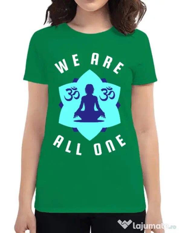 Tricou ADLER dama We are all one Verde mediu