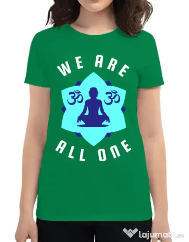 Tricou ADLER dama We are all one Verde mediu