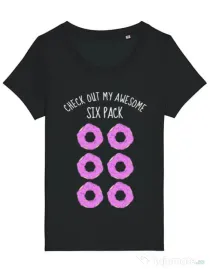 Tricou STANLEY STELLA dama Awesome sixpack Negru