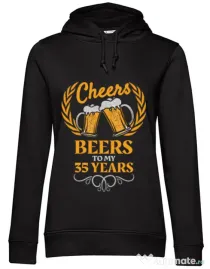 Hoodie dama cu gluga Birthday Cheers Negru