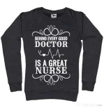 Bluza ADLER dama Great nurse Negru melanj
