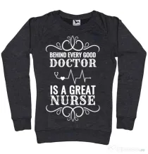 Bluza ADLER dama Great nurse Negru melanj