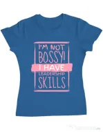 Tricou ADLER dama I’m not bossy Albastru azuriu