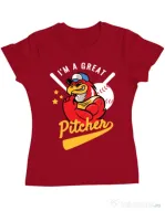 Tricou ADLER dama Great pitcher Rosu