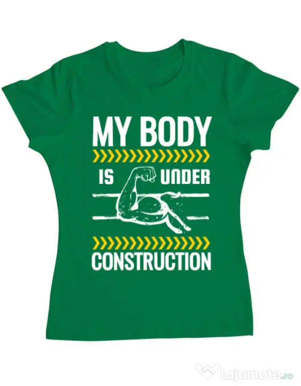 Tricou ADLER dama Under construction Verde mediu