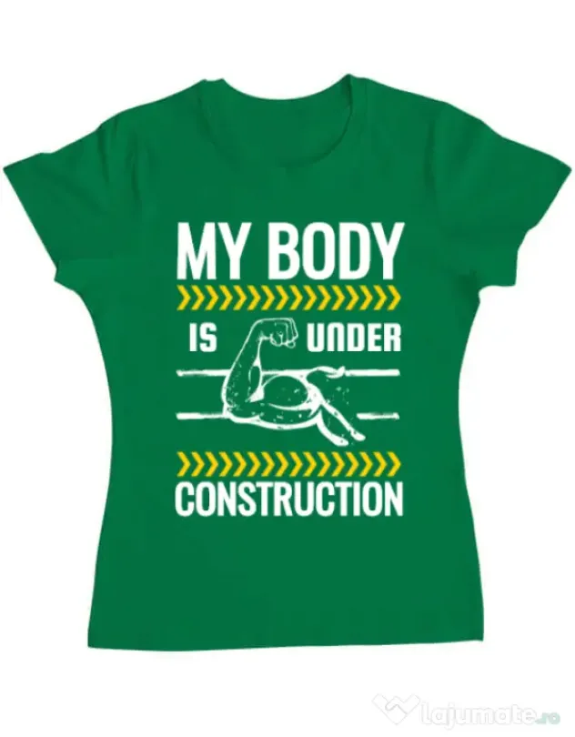 Tricou ADLER dama Under construction Verde mediu