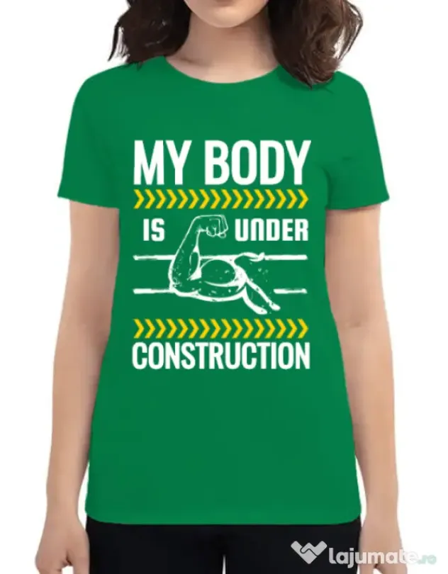 Tricou ADLER dama Under construction Verde mediu