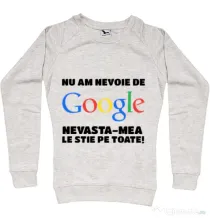 Bluza ADLER dama Nu am nevoie de google Migdala melanj
