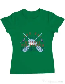 Tricou ADLER dama You stopped fishing Verde mediu