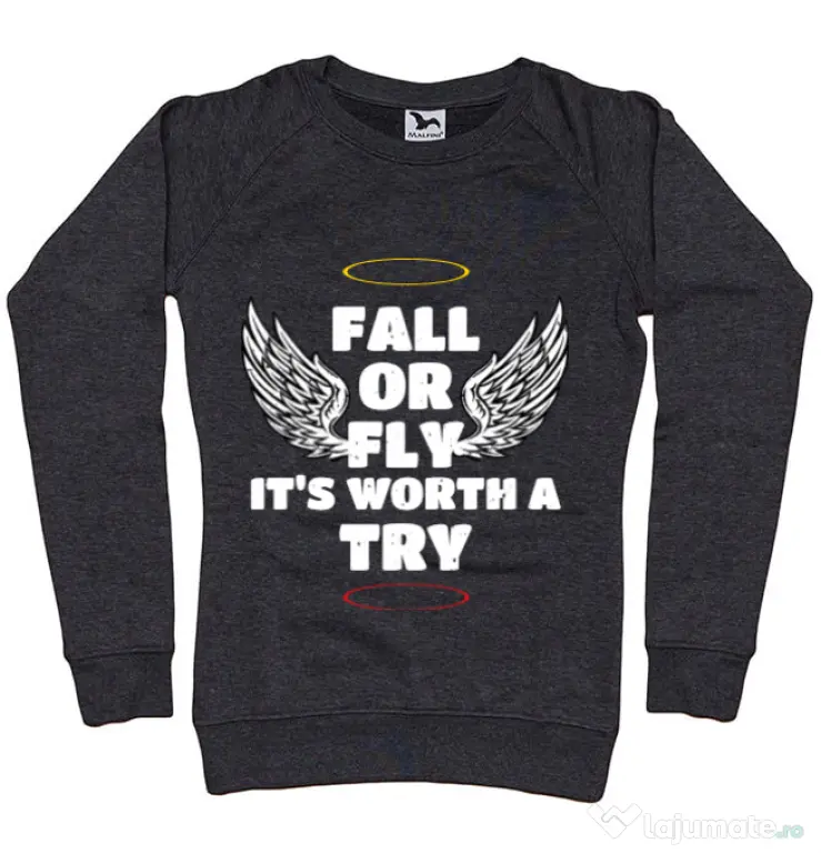 Bluza ADLER dama Fall or fly Negru melanj