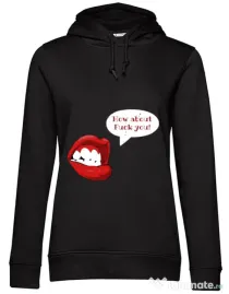 Hoodie dama cu gluga How about Negru