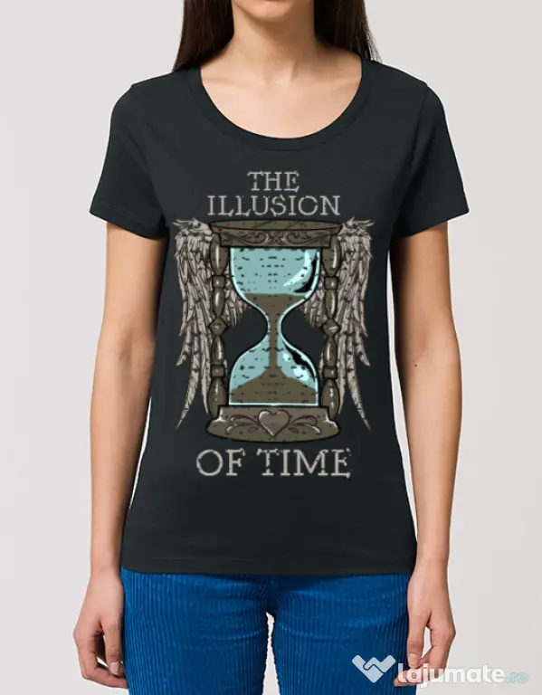 Tricou STANLEY STELLA dama The illusion of time Negru