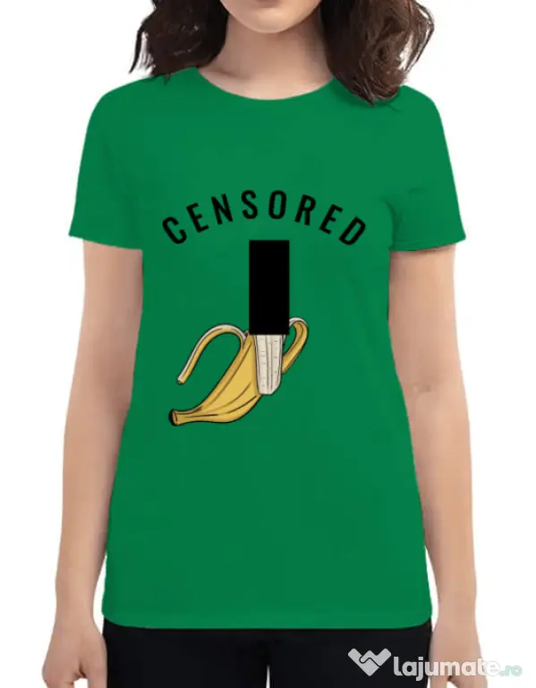 Tricou ADLER dama Censored Verde mediu