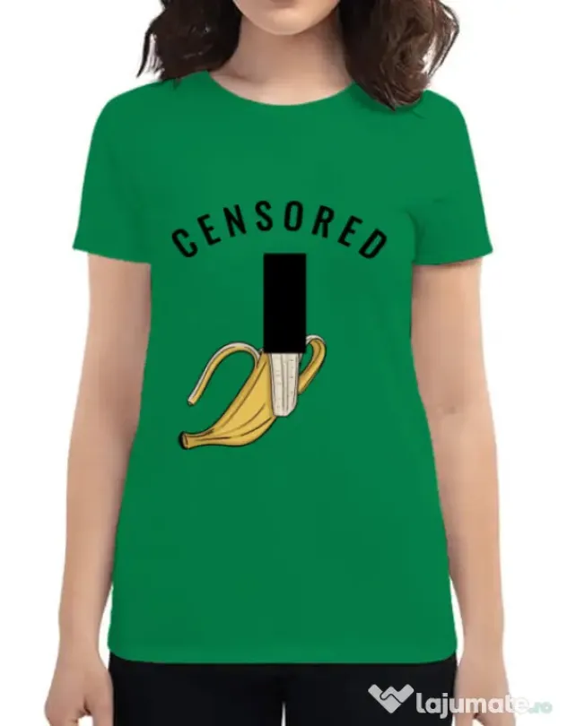 Tricou ADLER dama Censored Verde mediu