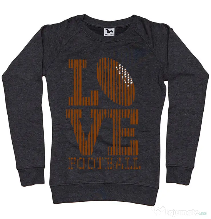 Bluza ADLER dama Love football Negru melanj