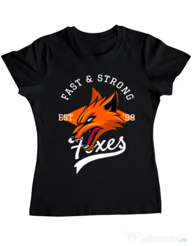 Tricou ADLER dama Fast and strong Negru