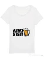 Tricou STANLEY STELLA dama As mai bea o bere Alb