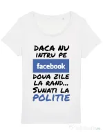 Tricou STANLEY STELLA dama Sunati la politie Alb