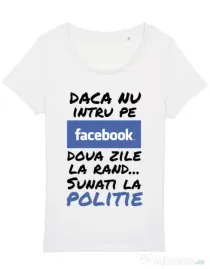 Tricou STANLEY STELLA dama Sunati la politie Alb