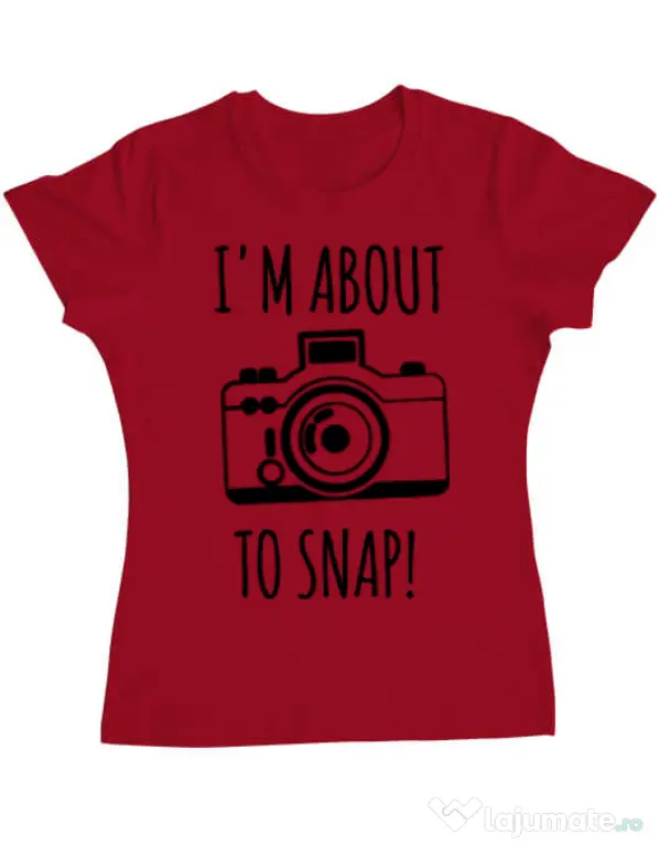 Tricou ADLER dama About to snap Rosu