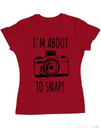 Tricou ADLER dama About to snap Rosu