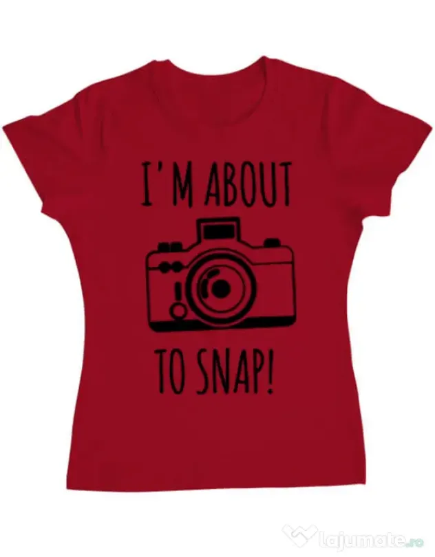 Tricou ADLER dama About to snap Rosu