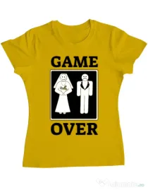 Tricou ADLER dama Game over Galben