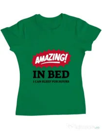 Tricou ADLER dama Amazing in bed Verde mediu