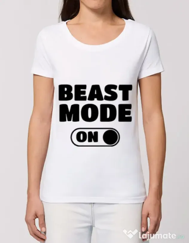 Tricou STANLEY STELLA dama Beast mode Alb