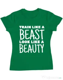 Tricou ADLER dama Train like a beast Verde mediu