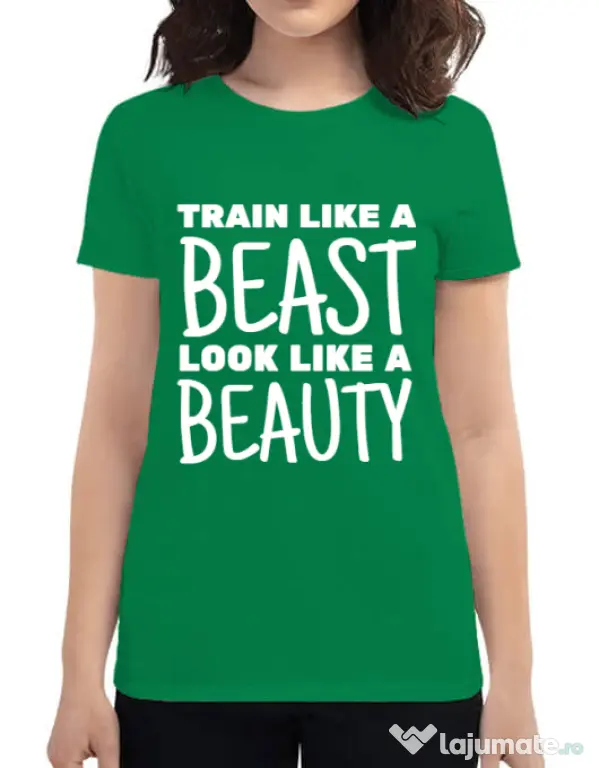 Tricou ADLER dama Train like a beast Verde mediu