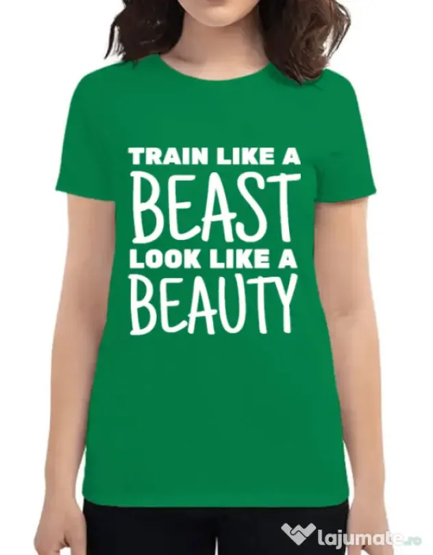 Tricou ADLER dama Train like a beast Verde mediu