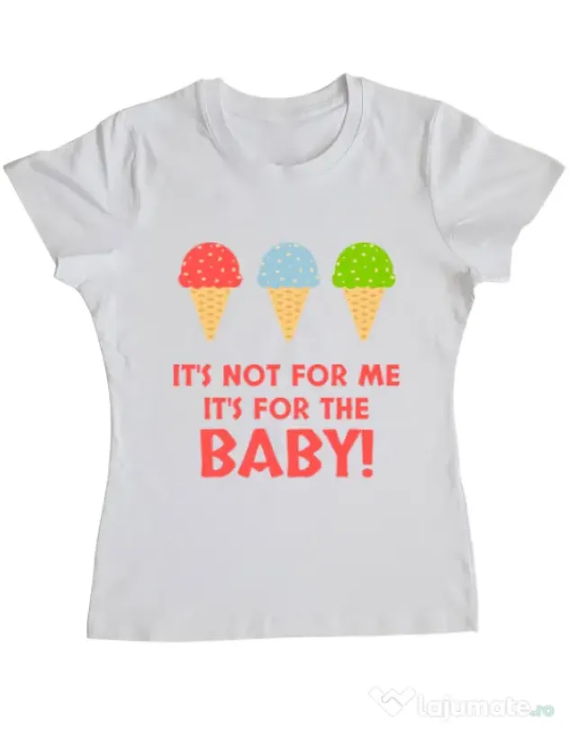 Tricou ADLER dama For the baby Alb