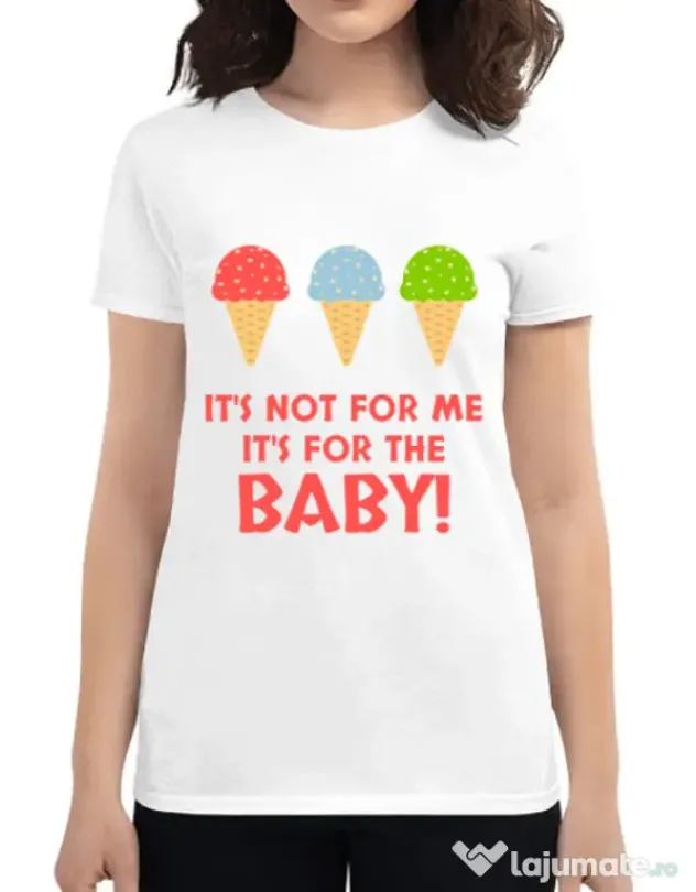 Tricou ADLER dama For the baby Alb