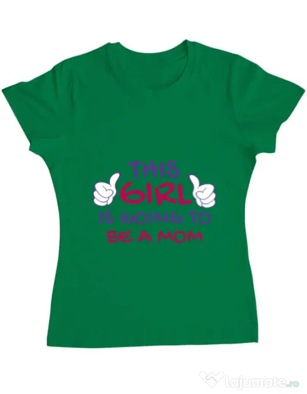 Tricou ADLER dama Future Mom Verde mediu