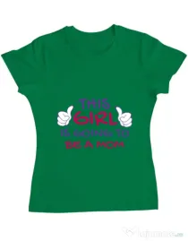 Tricou ADLER dama Future Mom Verde mediu