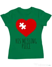 Tricou ADLER dama His missing piece Verde mediu
