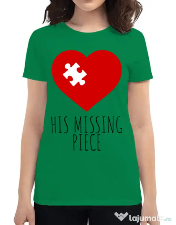 Tricou ADLER dama His missing piece Verde mediu