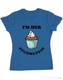 Tricou ADLER dama Her studmuffin Albastru azuriu